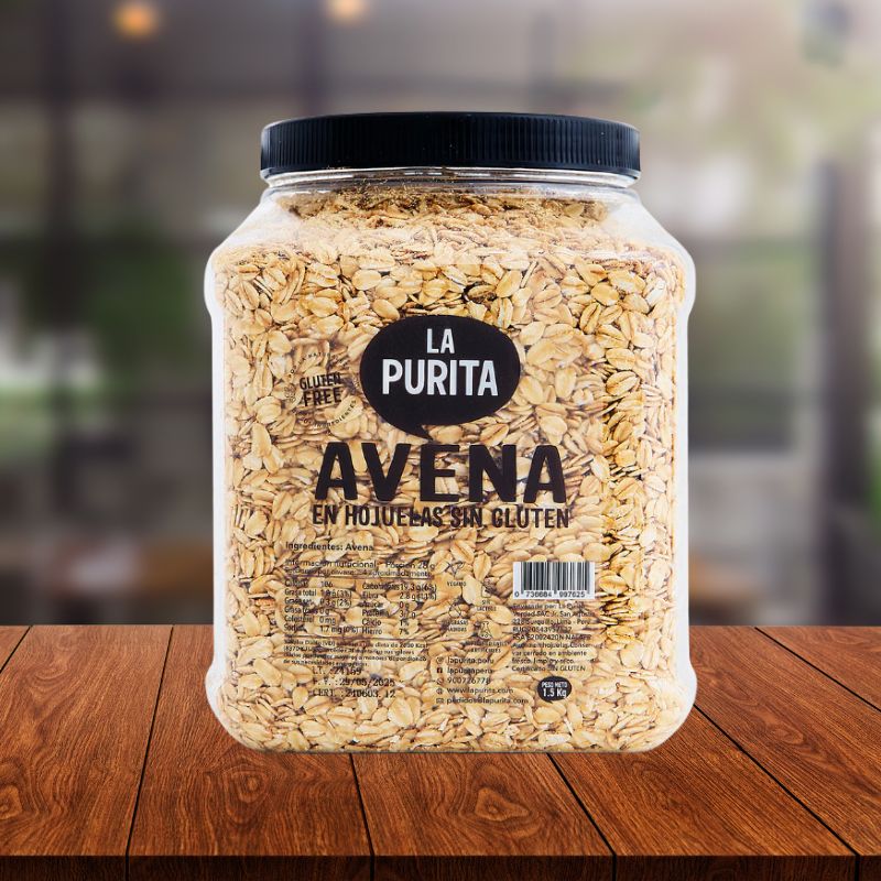 Avena en hojuelas sin gluten 1.5 kg - La purita