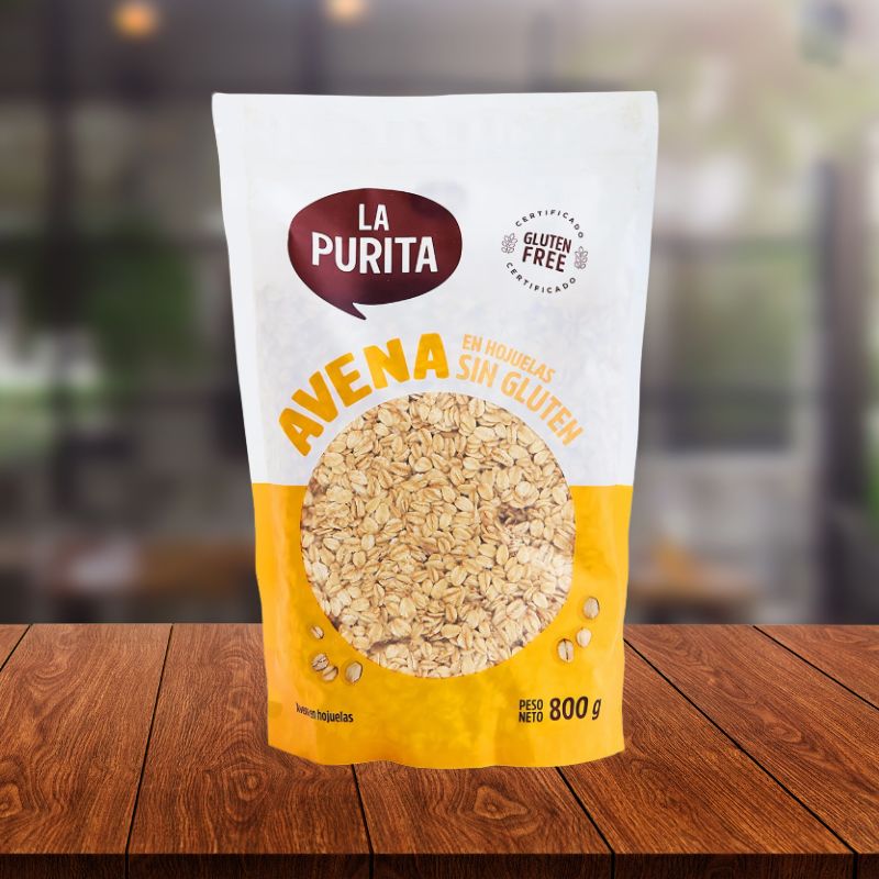 Avena en hojuelas sin gluten 800 gr - La purita