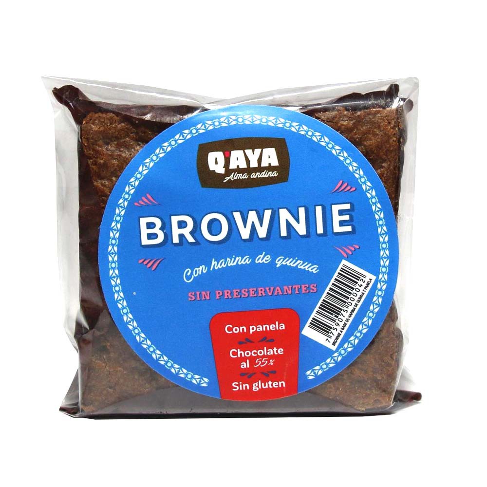 BROWNI CON PANELA SIN GLUTEN UND - QAYA